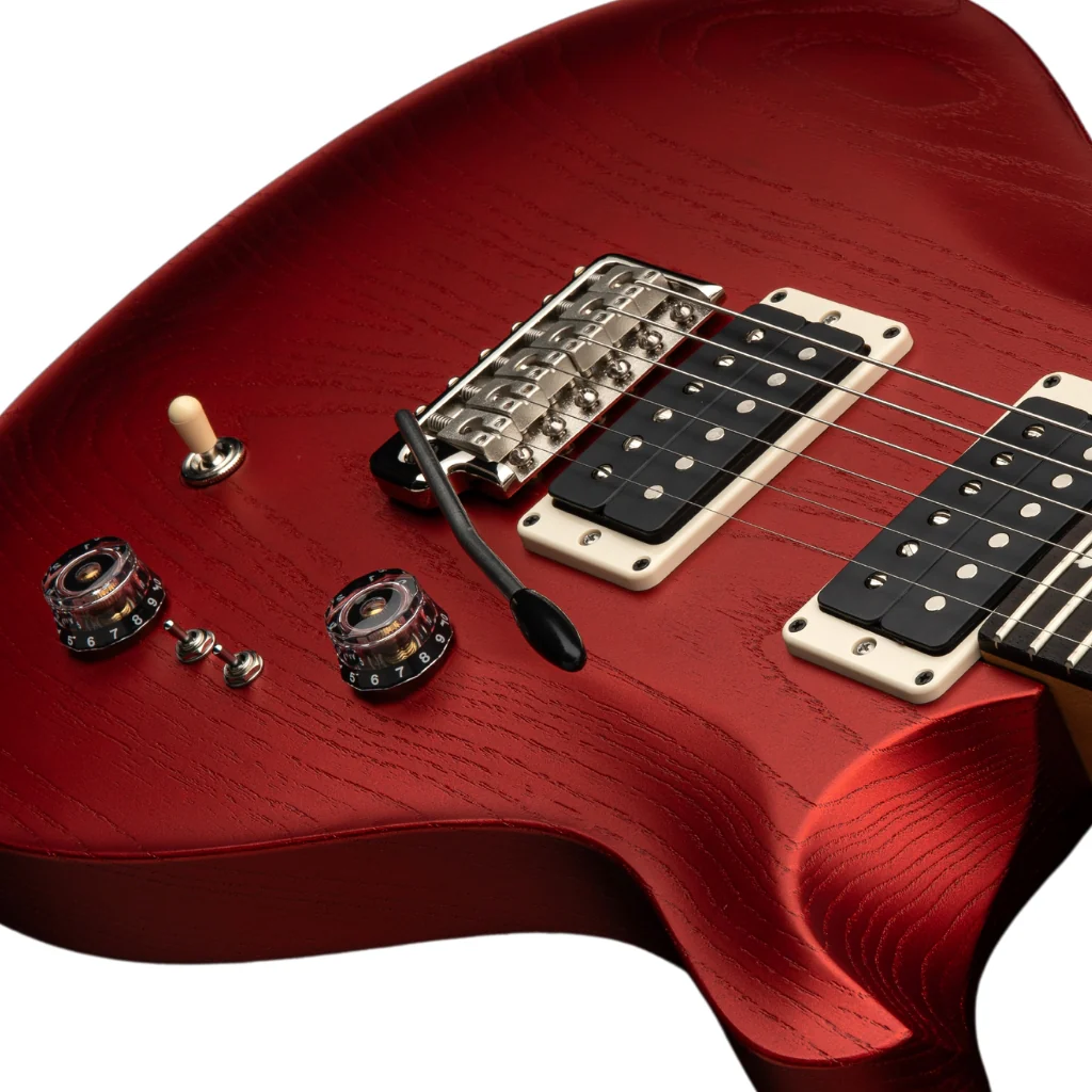 PRS CE2408 Swamp Ash Satin Electric Guitar - Red Apple Metallic - Image 7