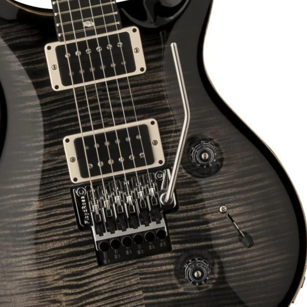 PRS Custom 24 Floyd Rose - Charcoal Burst 10 Top - Image 4