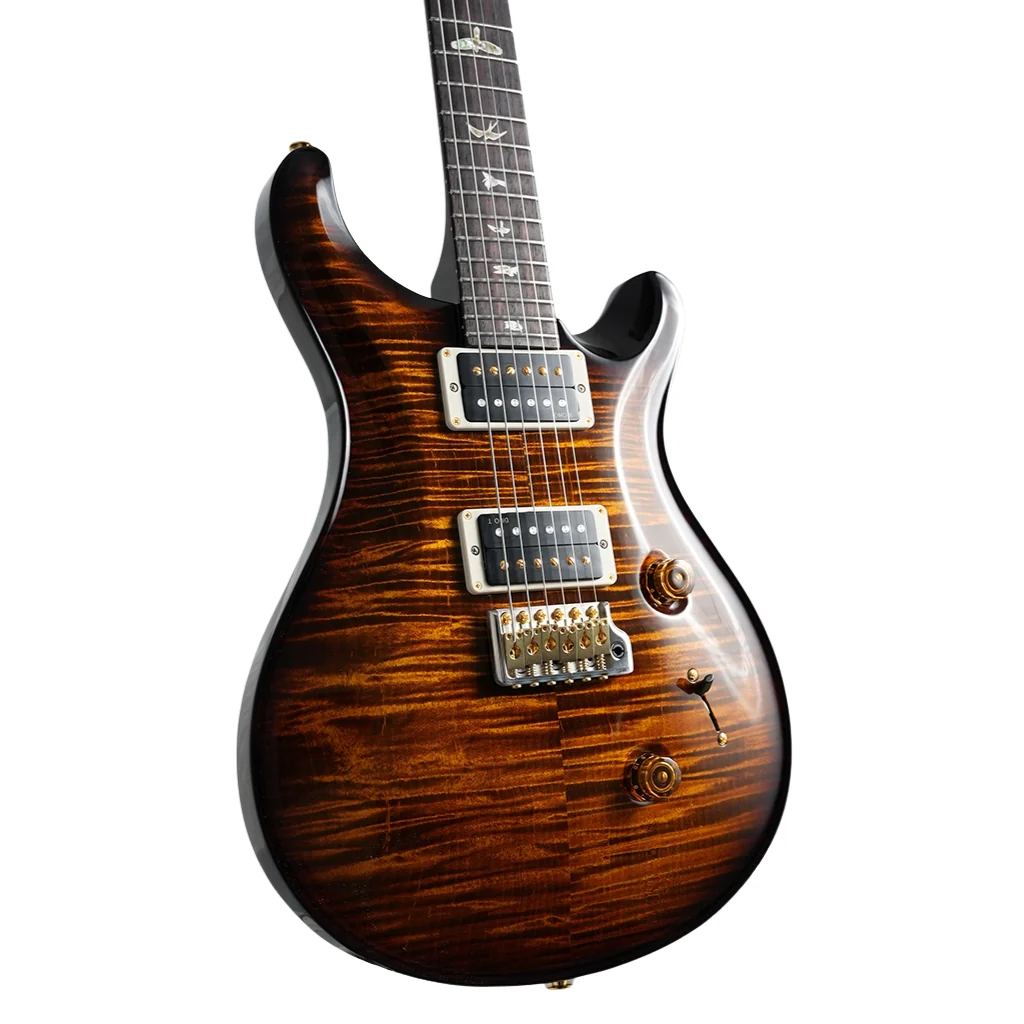 PRS Custom 24 Pattern Thin 10 Top Electric Guitar - Black Gold Burst - Image 8