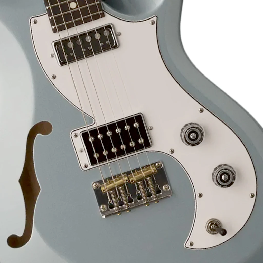 PRS S2 Vela Semi-Hollow - Frost Blue Metallic - Dot Inlay - Image 4