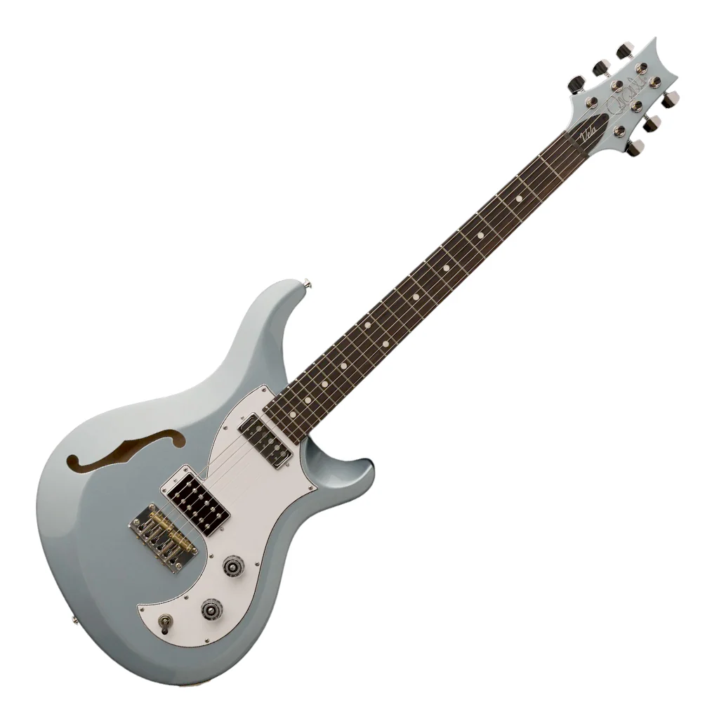PRS S2 Vela Semi-Hollow - Frost Blue Metallic - Dot Inlay - Image 5