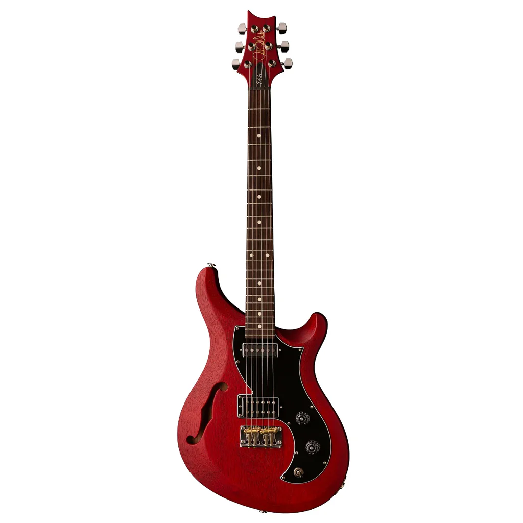PRS S2 Vela Semi Hollow Satin - Vintage Cherry - Dot Inlays - Image 2