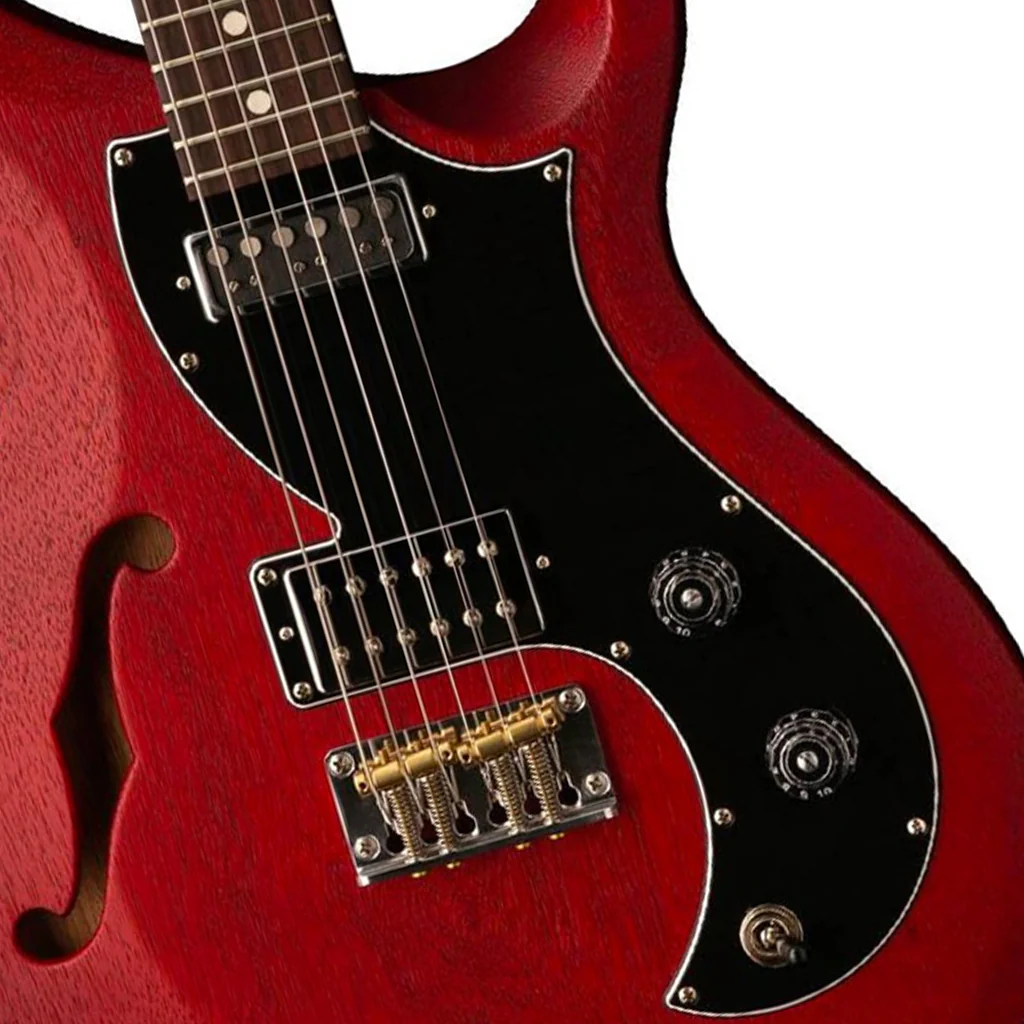 PRS S2 Vela Semi Hollow Satin - Vintage Cherry - Dot Inlays - Image 4