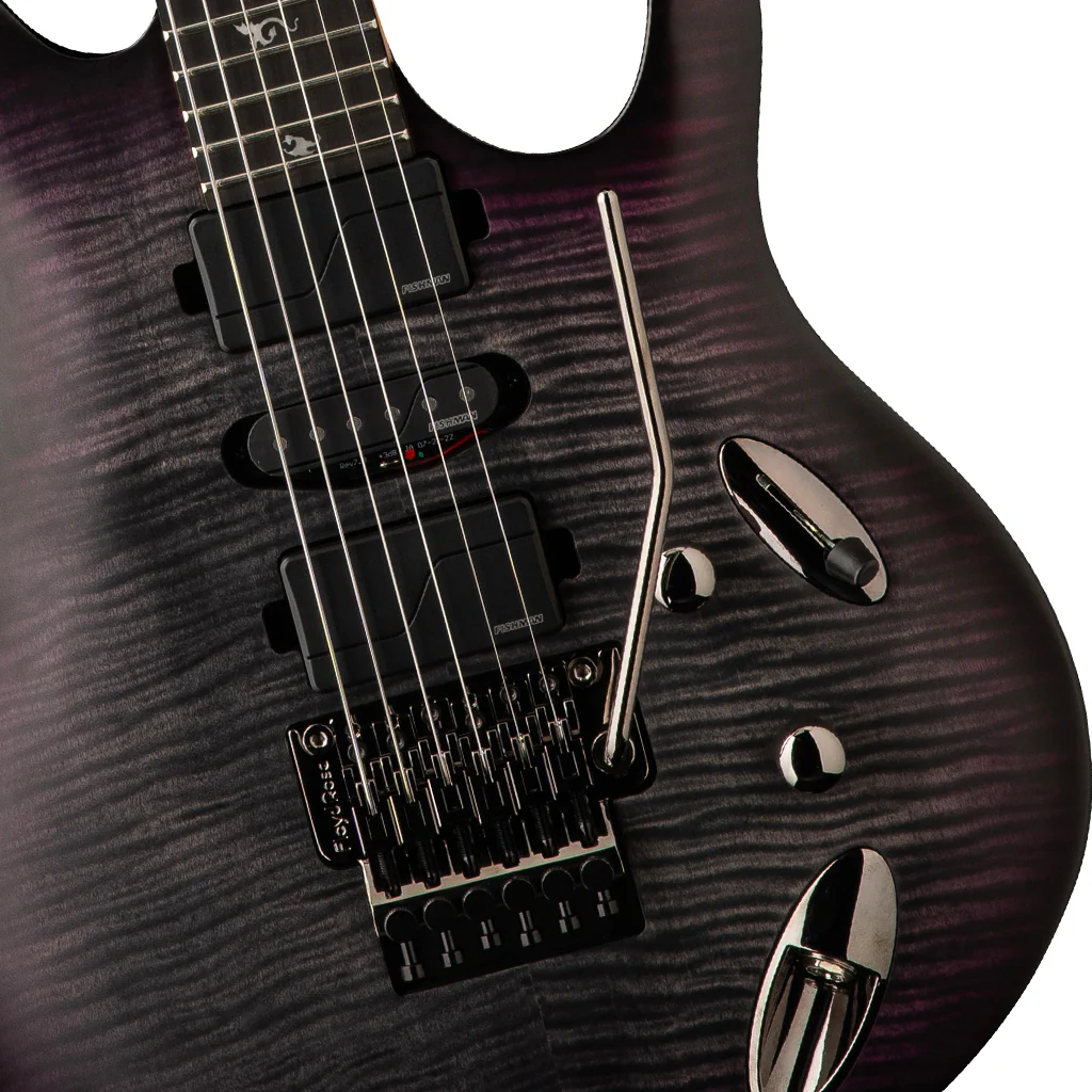 PRS SE Chleo Herman Li Signature Dragon Inlays - Charcoal Purple Burst - Image 6