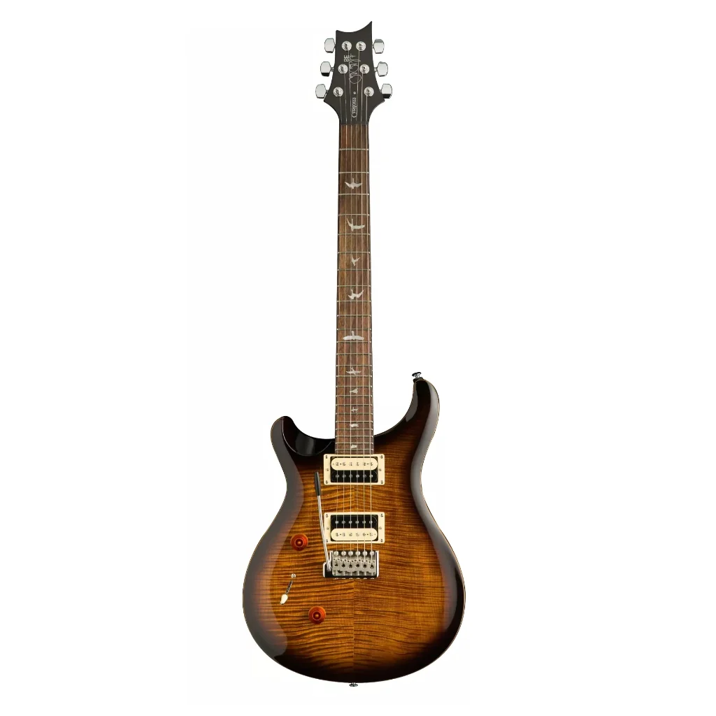 PRS SE Custom 24 Left-Handed Electric Guitar - Black Gold Sunburst - Image 3