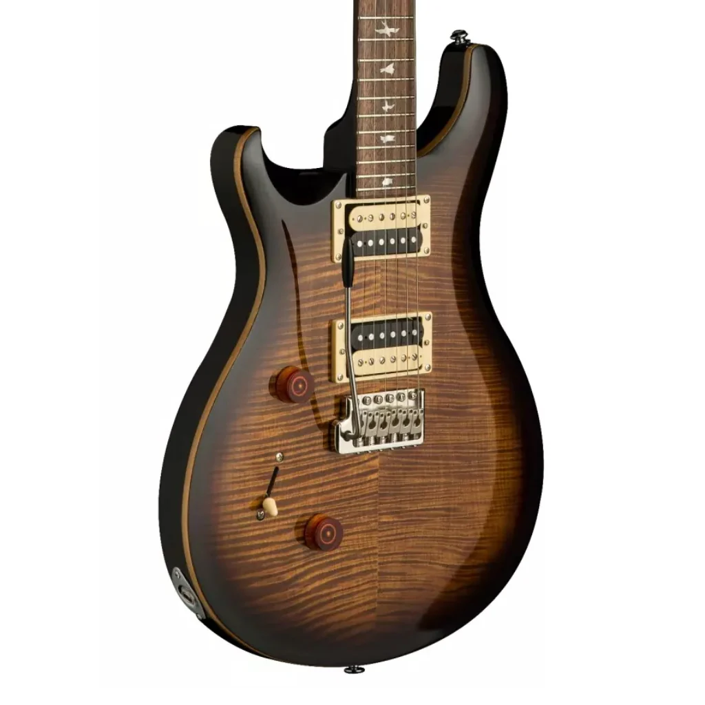 PRS SE Custom 24 Left-Handed Electric Guitar - Black Gold Sunburst - Image 5
