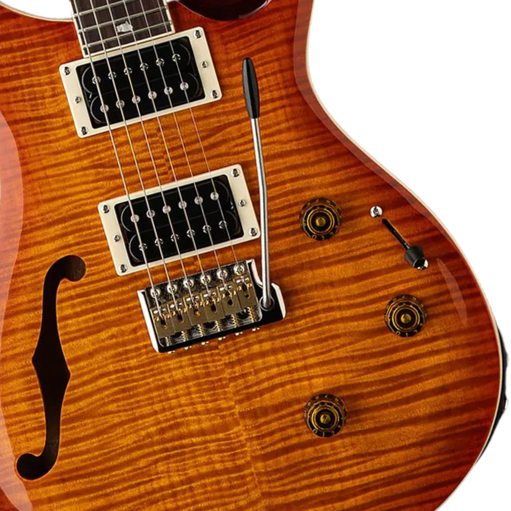 PRS SE Custom 24 Semi Hollow Piezo - Vintage Sunburst - Image 4