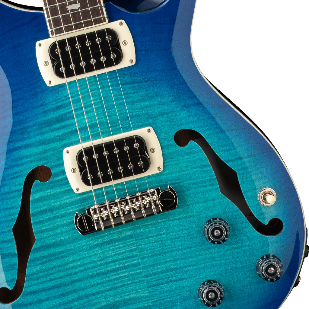 PRS SE Flatback Hollowbody I Piezo Electric Guitar - Lake Blue - Image 7
