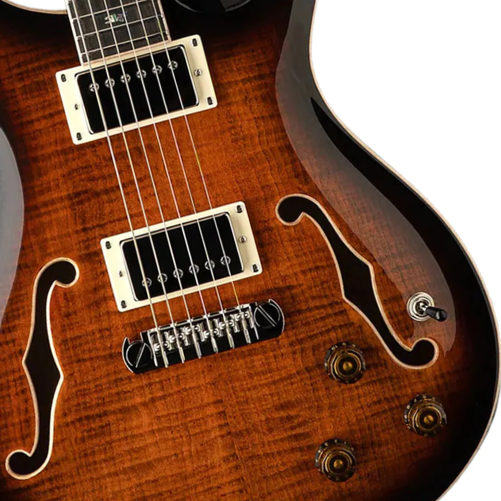PRS SE Hollowbody II Piezo - Orange Tiger Smoke Burst - Image 4