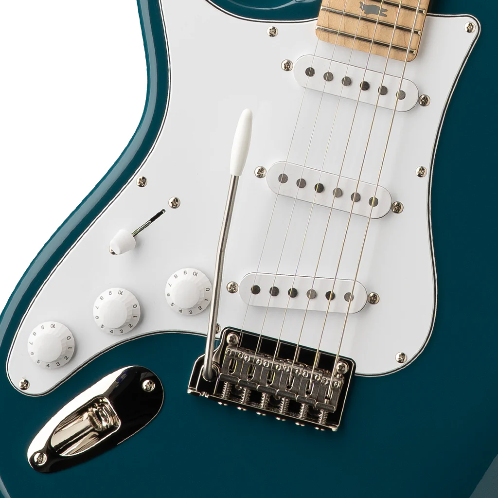 PRS SE Silver Sky Maple Fretboard Left Handed - Nylon Blue - Image 6