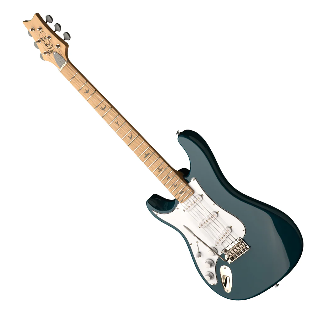 PRS SE Silver Sky Maple Fretboard Left Handed - Nylon Blue - Image 7