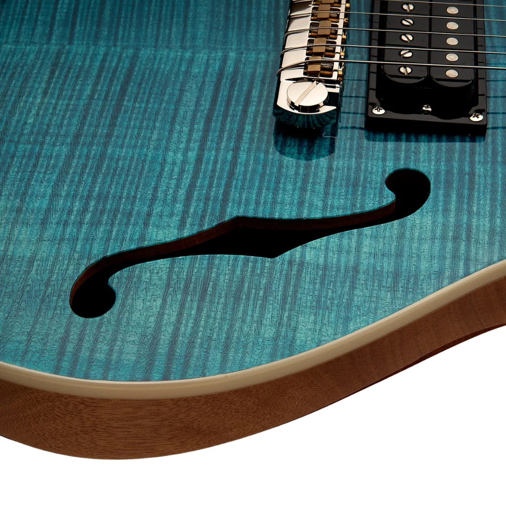 PRS SE Zach Myers 594 Semi-Hollow Left Handed Electric Guitar - Myers Blue - Image 8