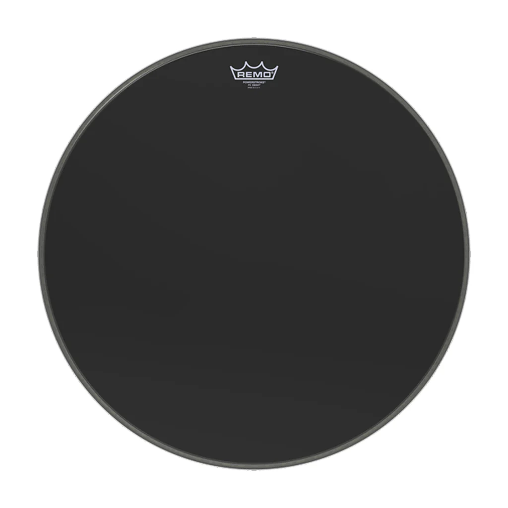Remo 22" Powerstroke 3 Ebony with 5" Black DynamO