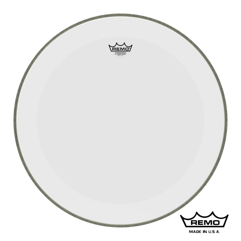 Remo Powerstroke 3 Smooth White 20 Inch Bass Drum Head with DynamO
