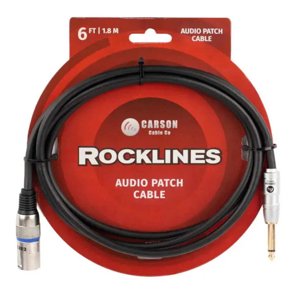 Rockline Audio Patch Cable 6ft XLR M to 1/4 M - Image 2