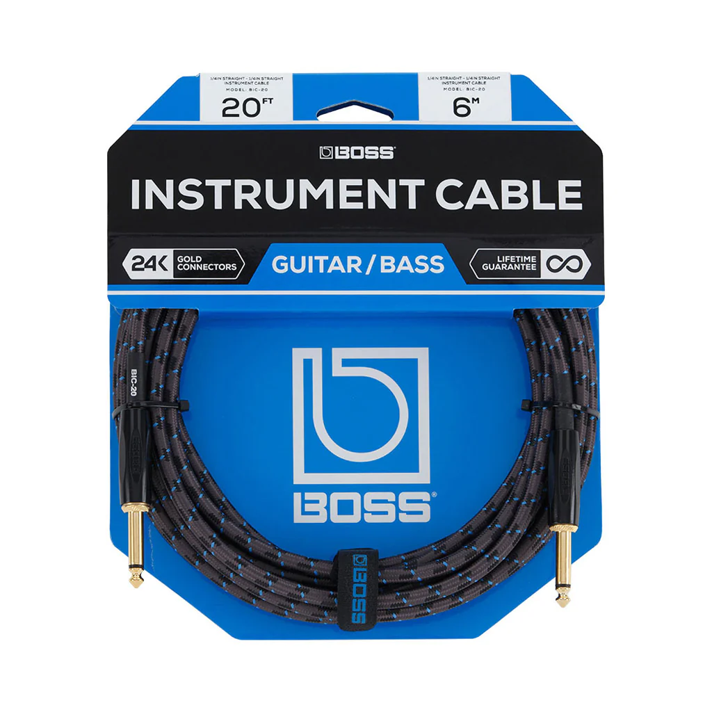 Roland BIC-20 Instrument Cable 20ft/6m - Straight/Straight