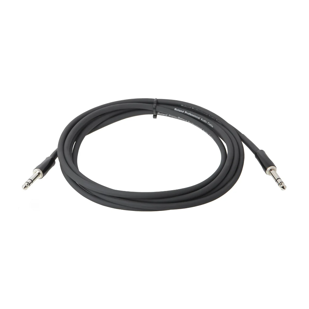 Roland RCC-15-TRTR 1/4-inch TRS Black Series Interconnect Stereo Cable 15ft