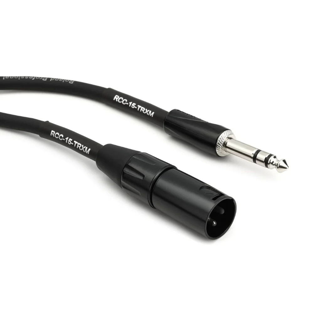 Roland RCC-15-TRXM TRS to XLRM Balanced Interconnect Cable 15ft - Image 2