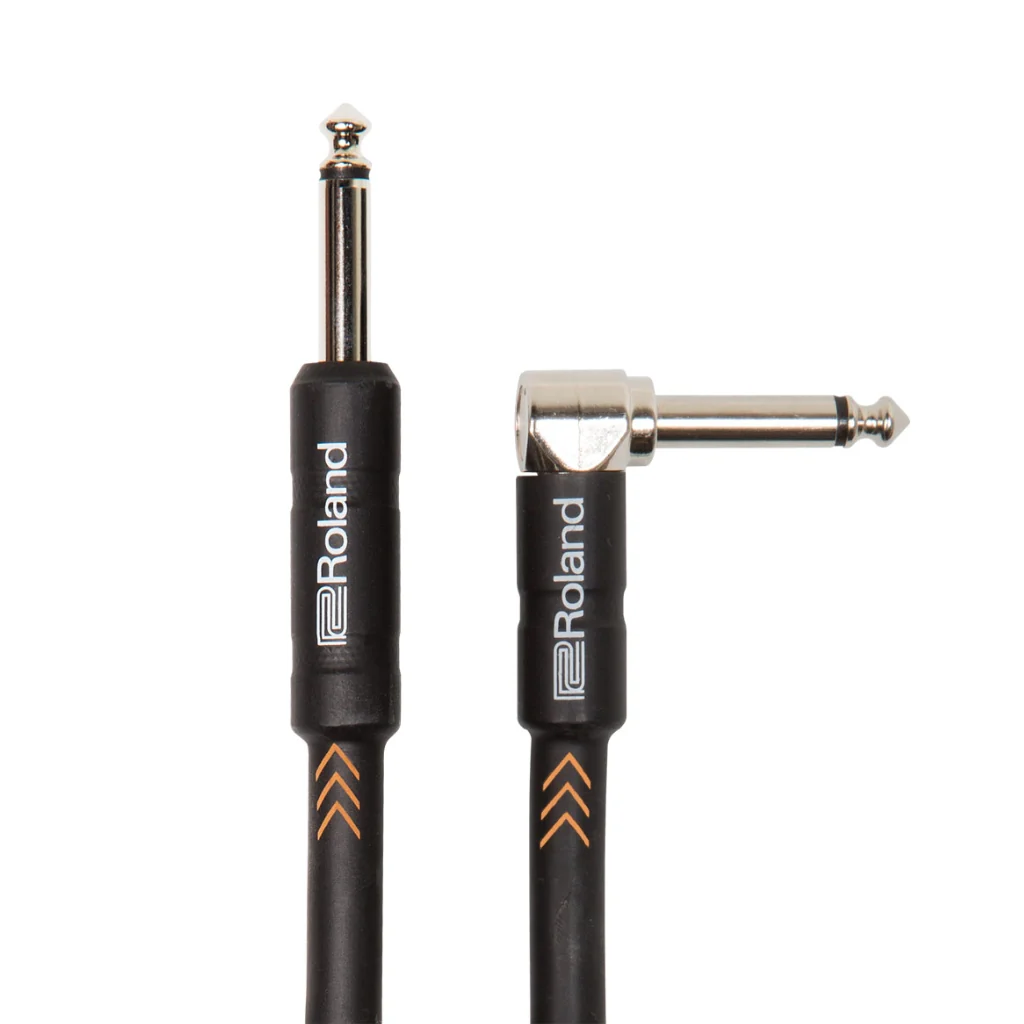 Roland RIC-B15A Straight to right-angle 1/4-inch Gold Series Instrument Cable 15ft - Image 2
