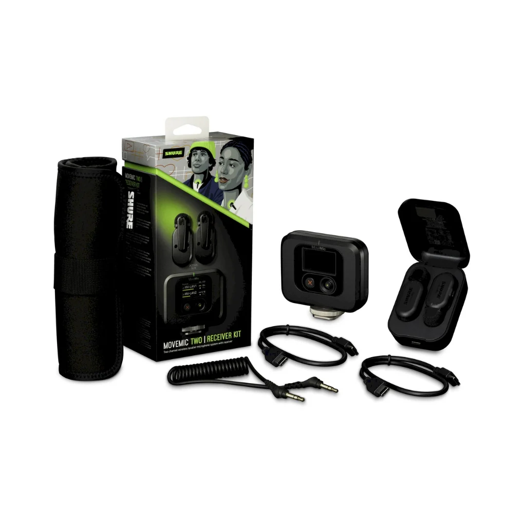 Shure Dual MoveMic Lavalier Microphones and MoveMic Receiver Kit with Charging Cases - Image 10