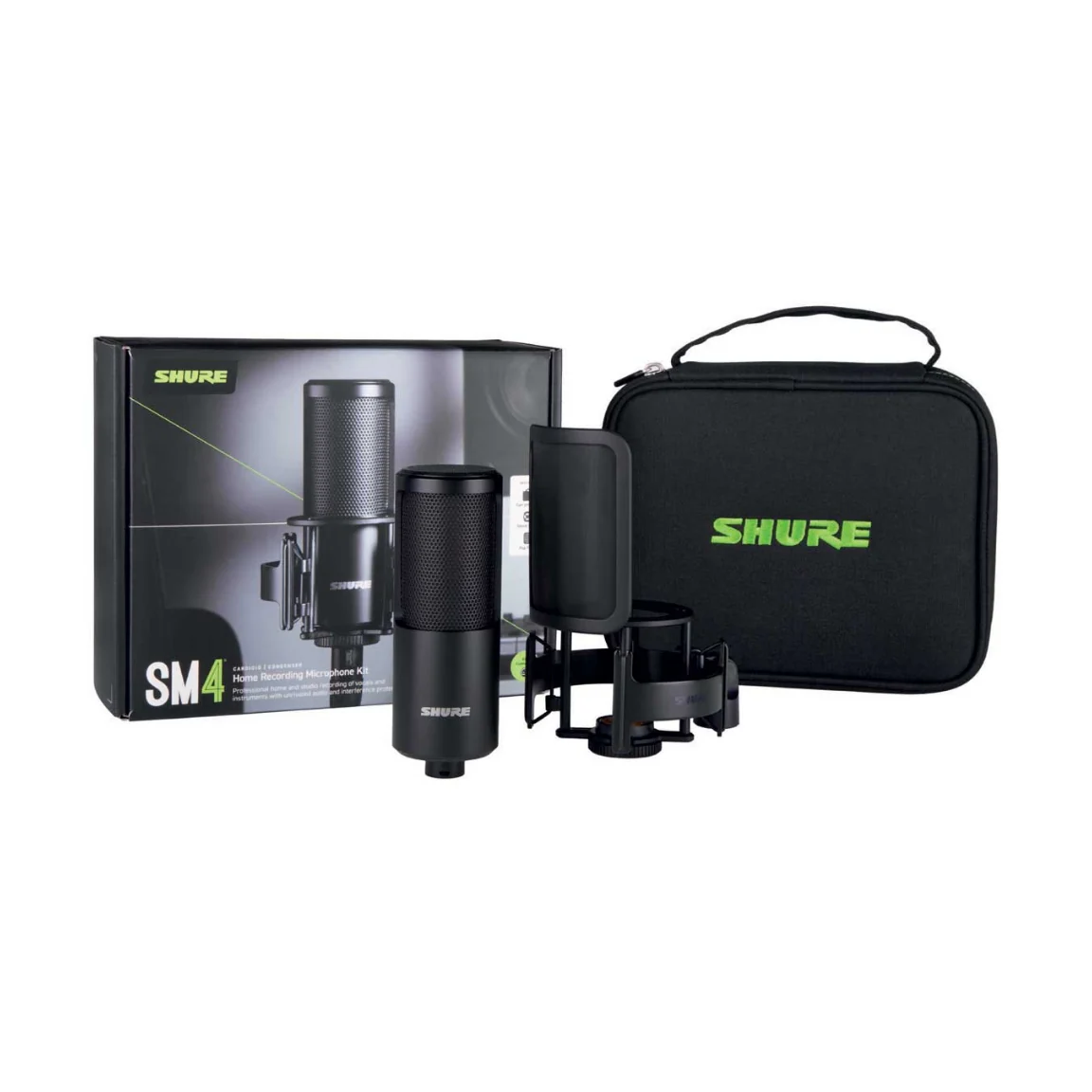 Shure SM4-K Microphone Dual Diaphragm Condenser with Hard Mount and Case - Black - Image 3