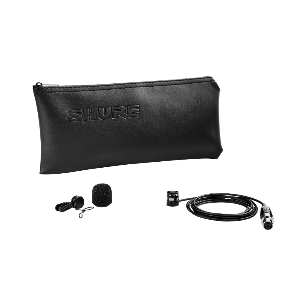 Shure WL185m Low-Profile Cardioid Lavalier Microphone with TQG Connector - Black - Image 3