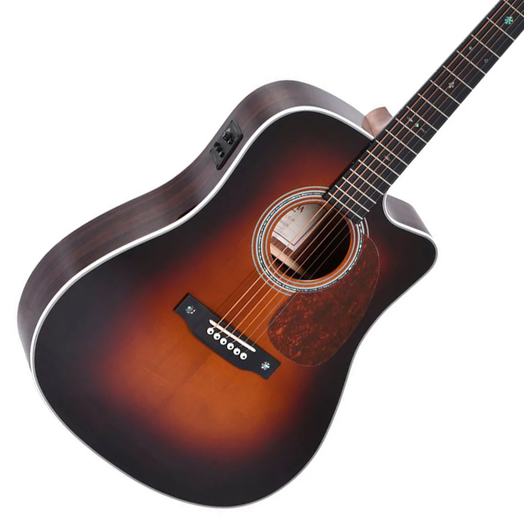 Sigma - DTC-1E-SB Acoustic Guitar w/ Solid Spruce Top Cutaway & Pickup - Sunburst - Image 4