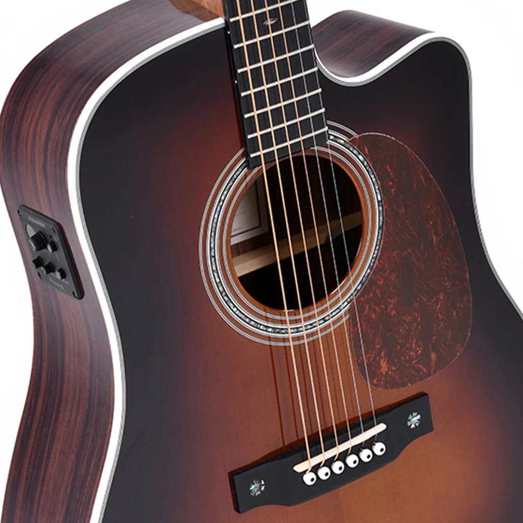 Sigma - DTC-1E-SB Acoustic Guitar w/ Solid Spruce Top Cutaway & Pickup - Sunburst - Image 5