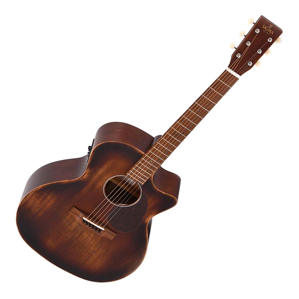 Sigma GMC15E Aged Grand Auditorium Mahogany with EQ - Image 7