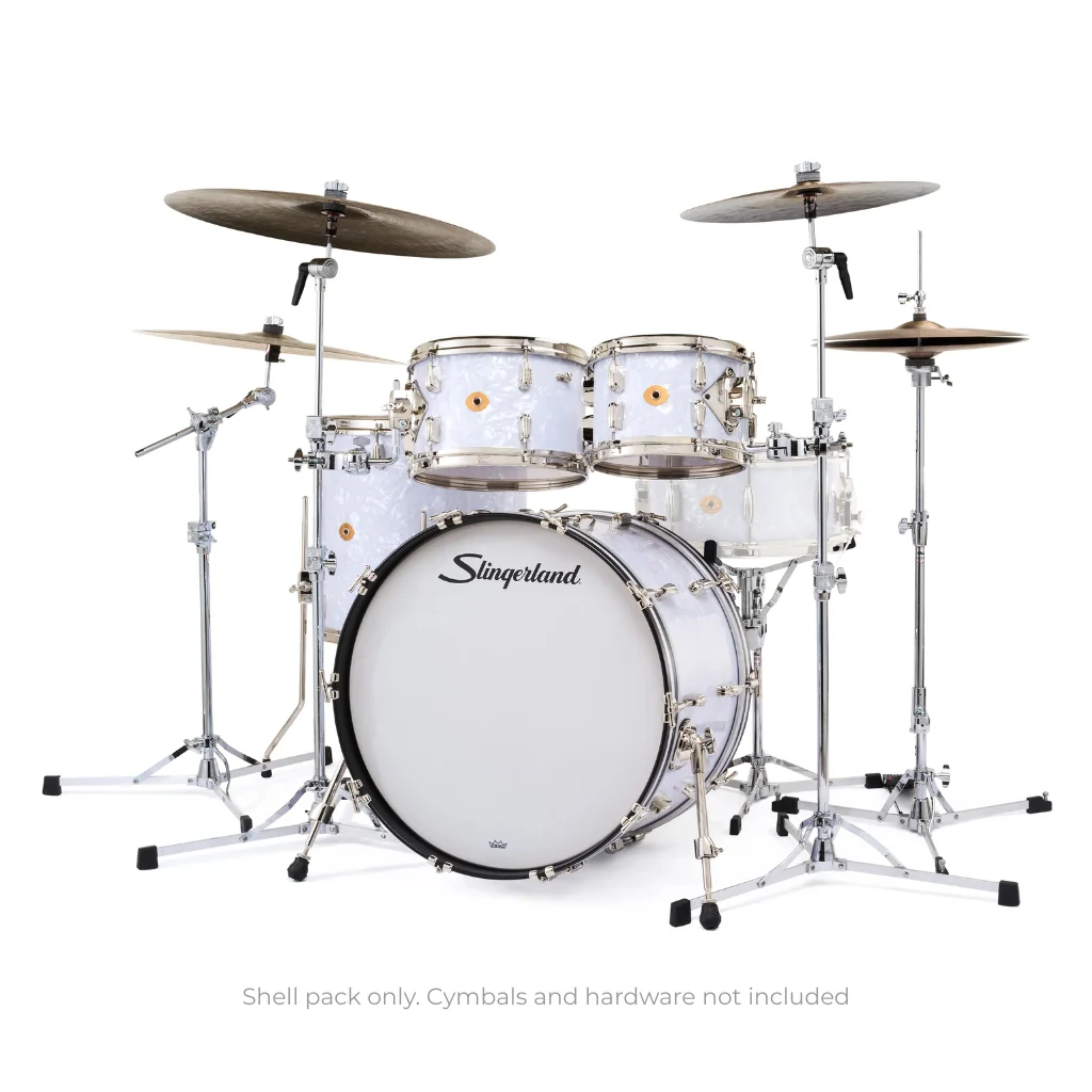 Slingerland Radio King 4-piece Shell Pack - White Marine Pearl - Image 2