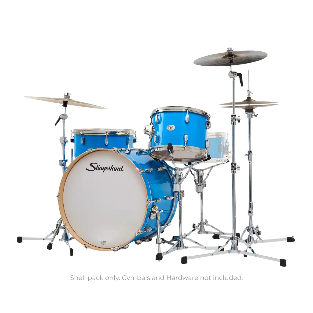 Slingerland Studio King 3-piece Shell Pack - Lunar Blue Lacquer - Image 2