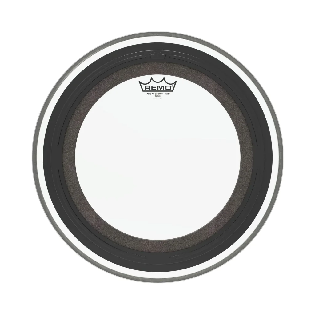 Remo SMT Ambassador Clear 22" Bass Drum. Includes 21⁄2" Falam Patch