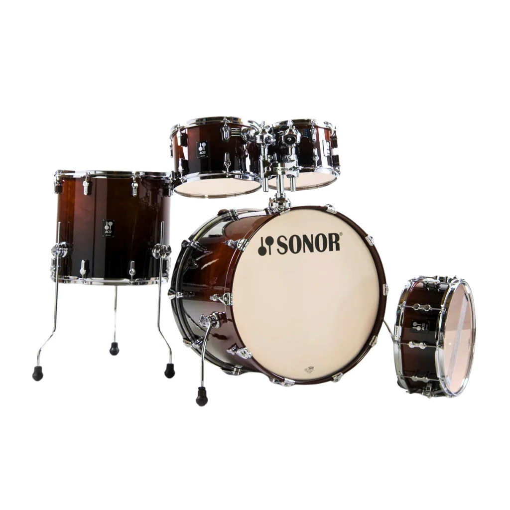 Sonor AQ2 Series Stage 5-Piece Shell Pack with 4000 series Hardware - Brown Fade - Image 2