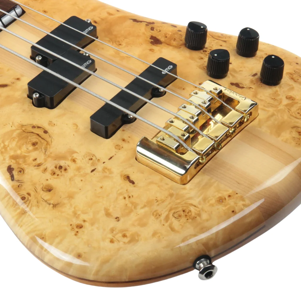 Spector Euro 4 LX Bass Guitar - Poplar Burl Natural - Image 7