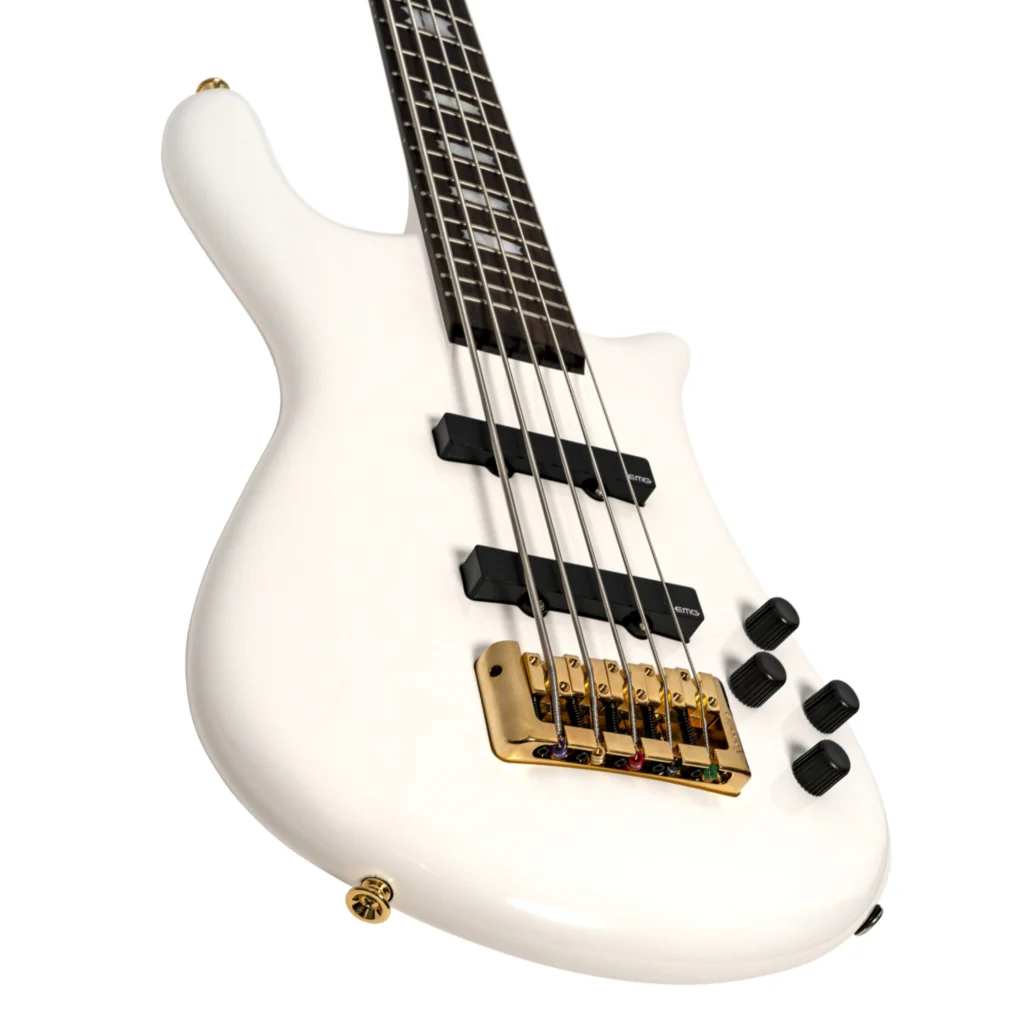 Spector Euro 5 LX Bass Guitar - White Gloss - Image 8
