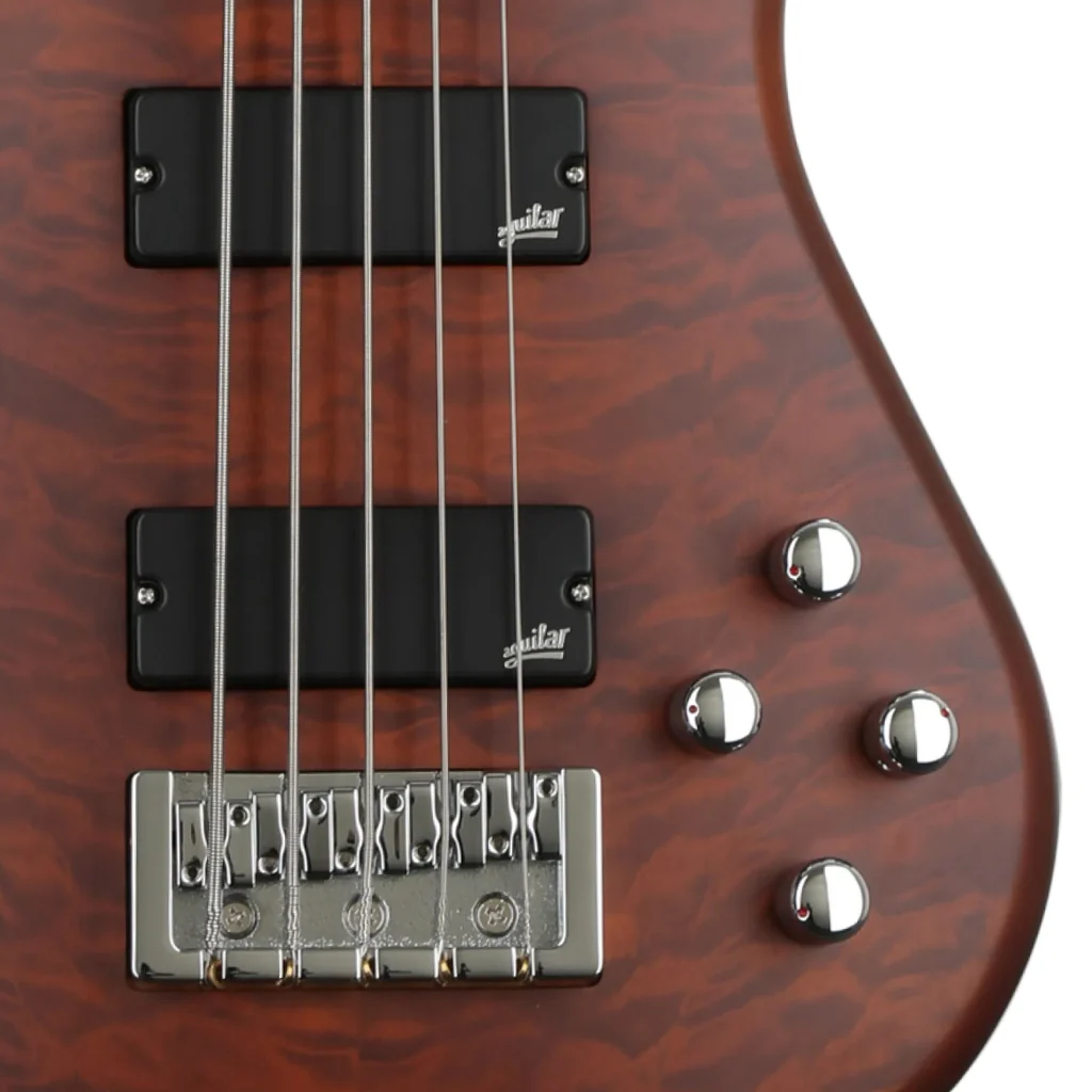 Spector Legend 5 Bass Guitar Aguilar Pickups - Walnut Stain - Image 7
