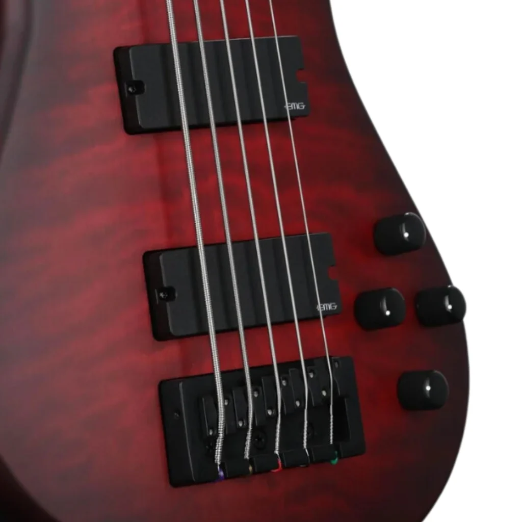 Spector Pulse 5 Bass Guitar - Black Cherry Matte - Image 7