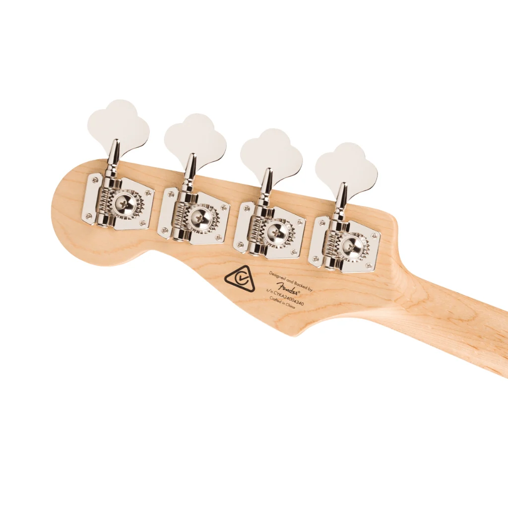 Squier Affinity Series Active Jazz Bass with Maple Fingerboard and Black Pickguard - Olympic White - Image 6