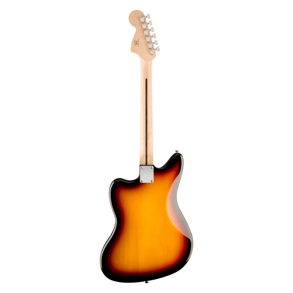 Squier Affinity Series Jaguar with Laurel Fingerboard and Black Pickguard - 3 Colour Sunburst - Image 4