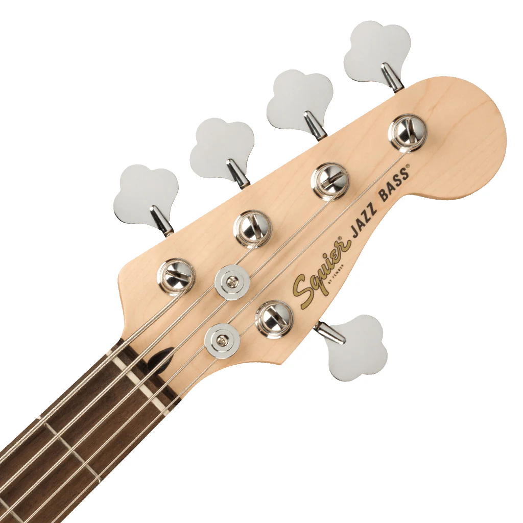 Squier - Affinity Series™ Jazz Bass® V, Laurel Fingerboard, Black Pickguard, 3-Color Sunburst - Image 4