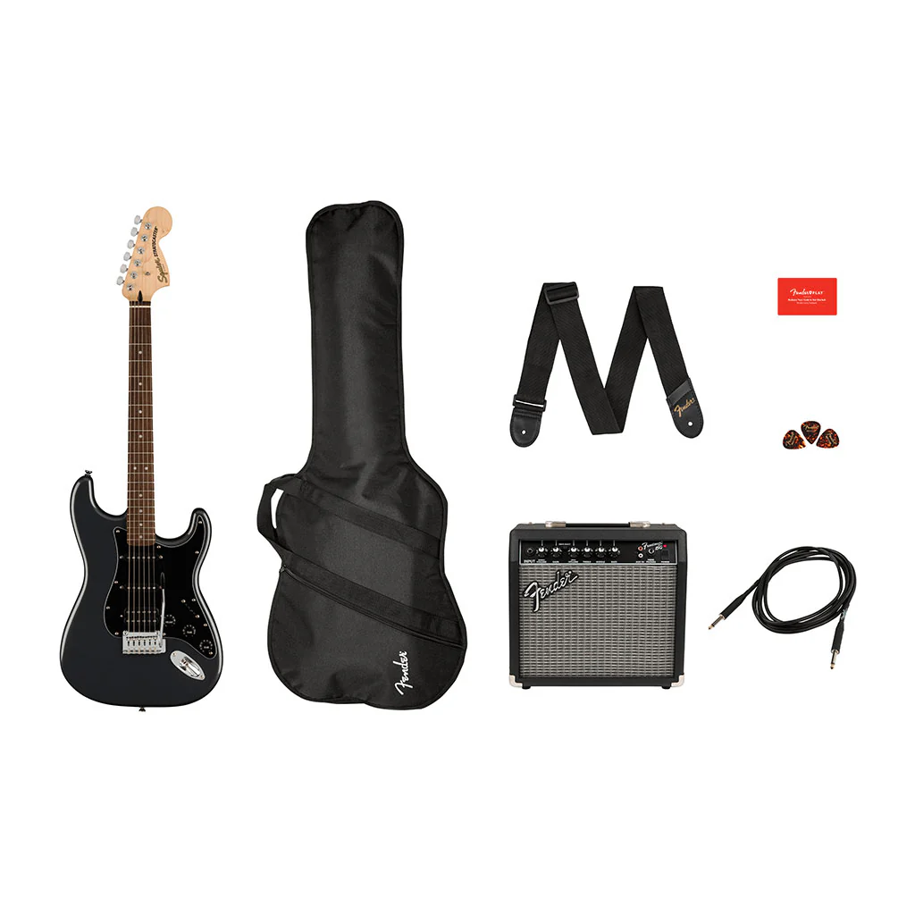 Squier Affinity Series Stratocaster HSS Pack in Charcoal Frost Metallic - Image 8