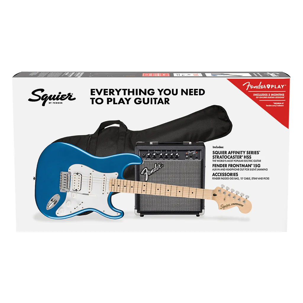 Squier Affinity Series Stratocaster HSS Pack in Lake Placid Blue - Image 9