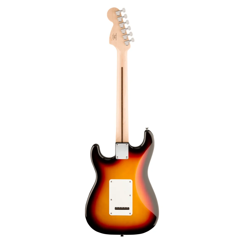 Squier Affinity Series Stratocaster Junior HSS Laurel Fingerboard with White Pickguard - 3 Colour Sunburst - Image 4