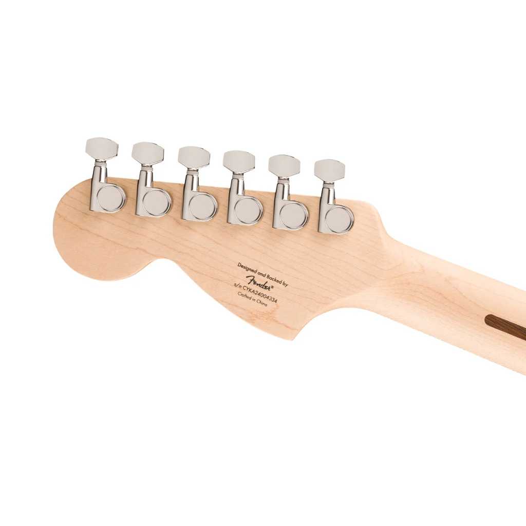 Squier Affinity Series Stratocaster Junior HSS Laurel Fingerboard with White Pickguard - 3 Colour Sunburst - Image 6