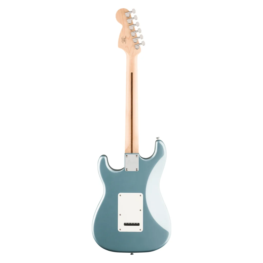 Squier Affinity Series Stratocaster Junior HSS Laurel Fingerboard with White Pickguard - Ice Blue Metallic - Image 4