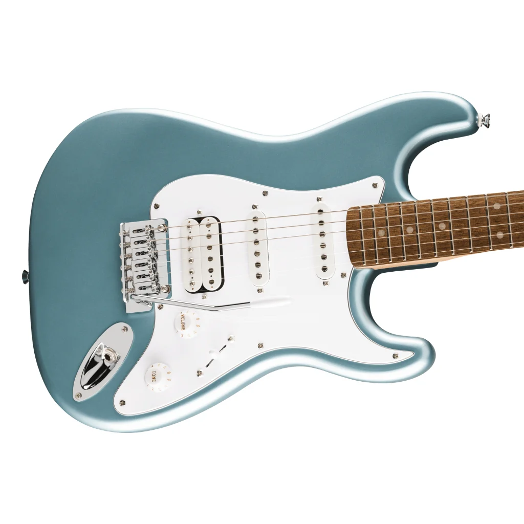 Squier Affinity Series Stratocaster Junior HSS Laurel Fingerboard with White Pickguard - Ice Blue Metallic - Image 8