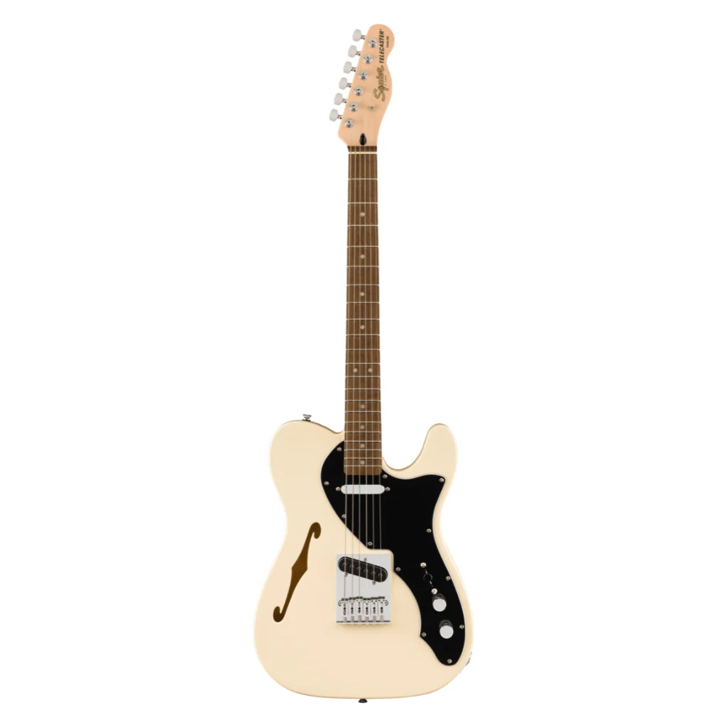 Squier Affinity Series Telecaster Thinline Laurel Fingerboard with Black Pickguard - Olympic White - Image 3