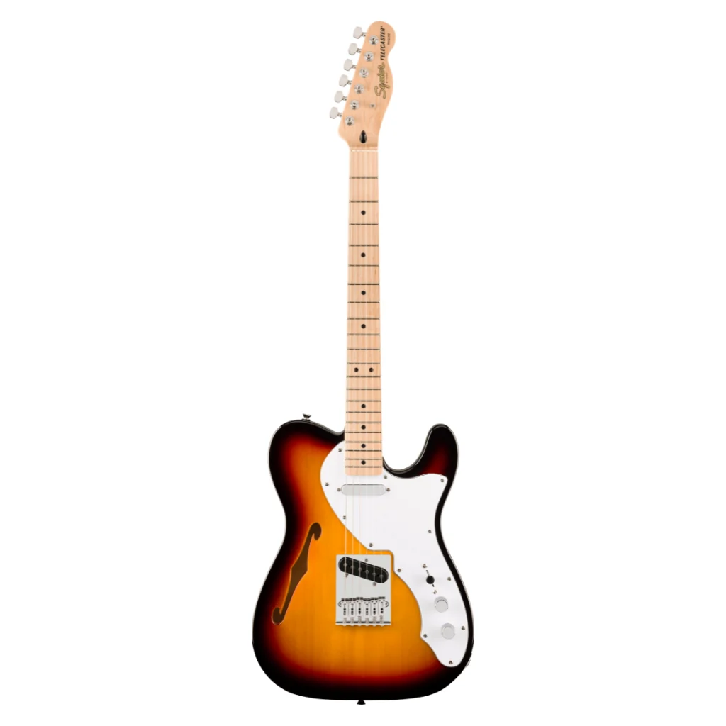 Squier Affinity Series Telecaster Thinline Maple Fingerboard with White Pickguard - 3 Colour Sunburst - Image 3