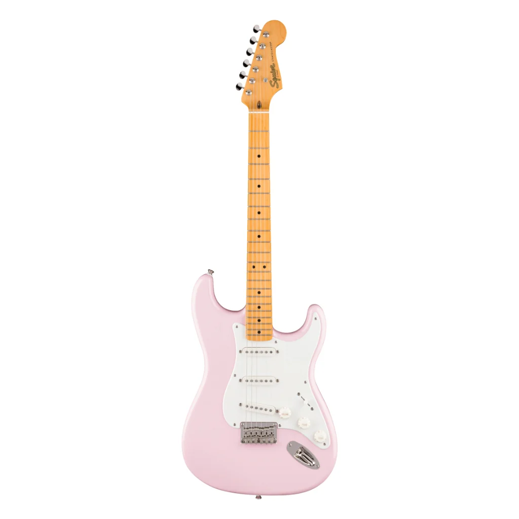 Squier Classic Vibe '50s Stratocaster HT Electric Guitar - Shell Pink, Maple Fingerboard - Image 2