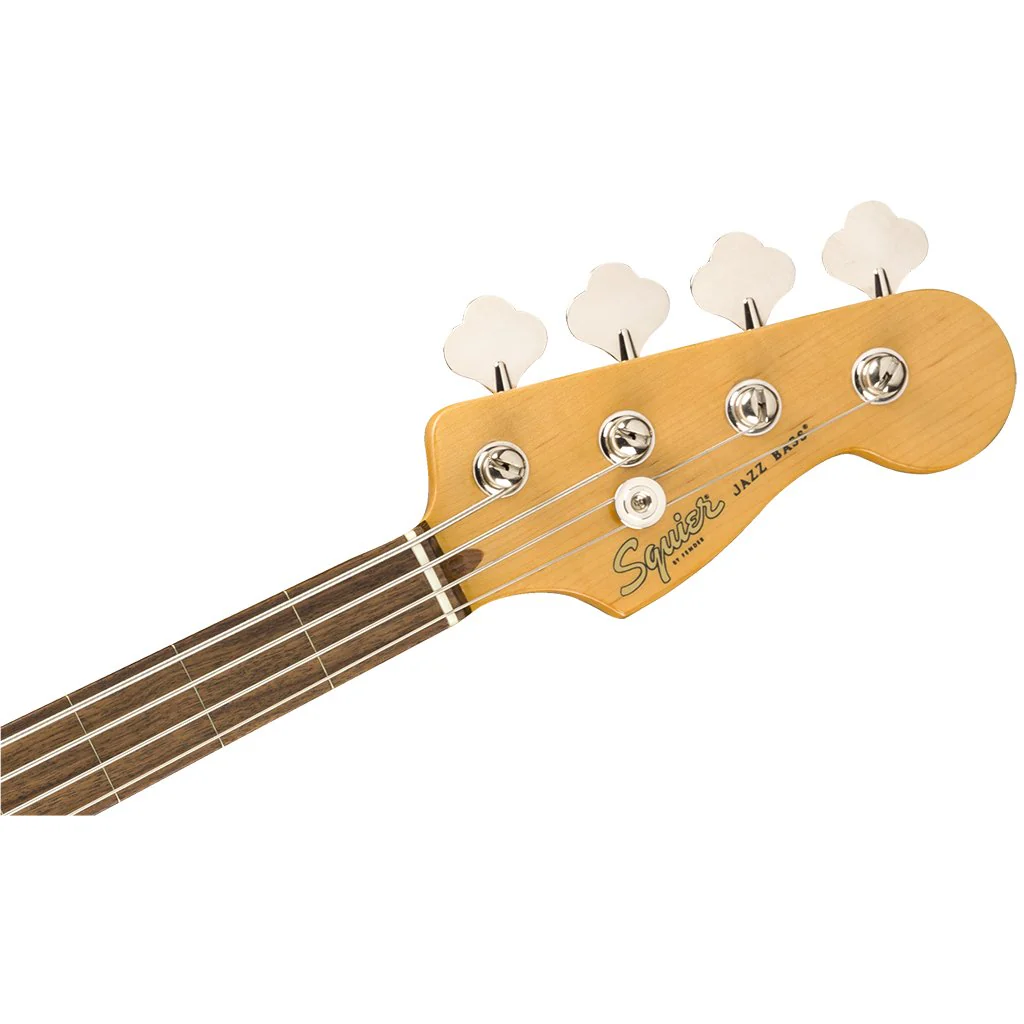 Squier Classic Vibe 60s Jazz Fretless Bass - 3 Tone Sunburst - Laurel Fretboard - Image 4